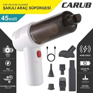 Carub Şarjlı Araç Süpürgesi 45 Watt