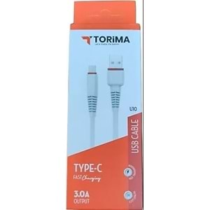 Torima Type-C 3.0 Fast Hızlı 1Mt. Silikon Şarj Kablo