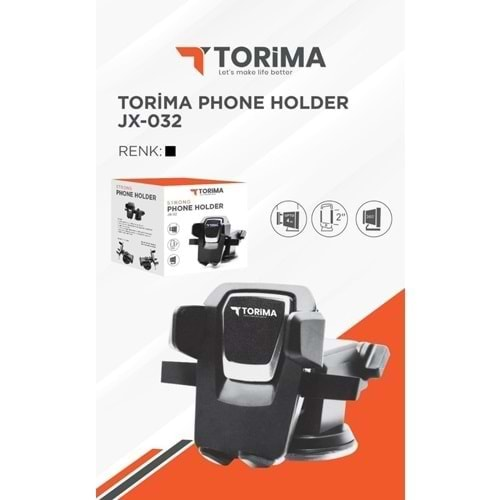 Torima Jx-32 Siyah Araç Telefon Tutucu