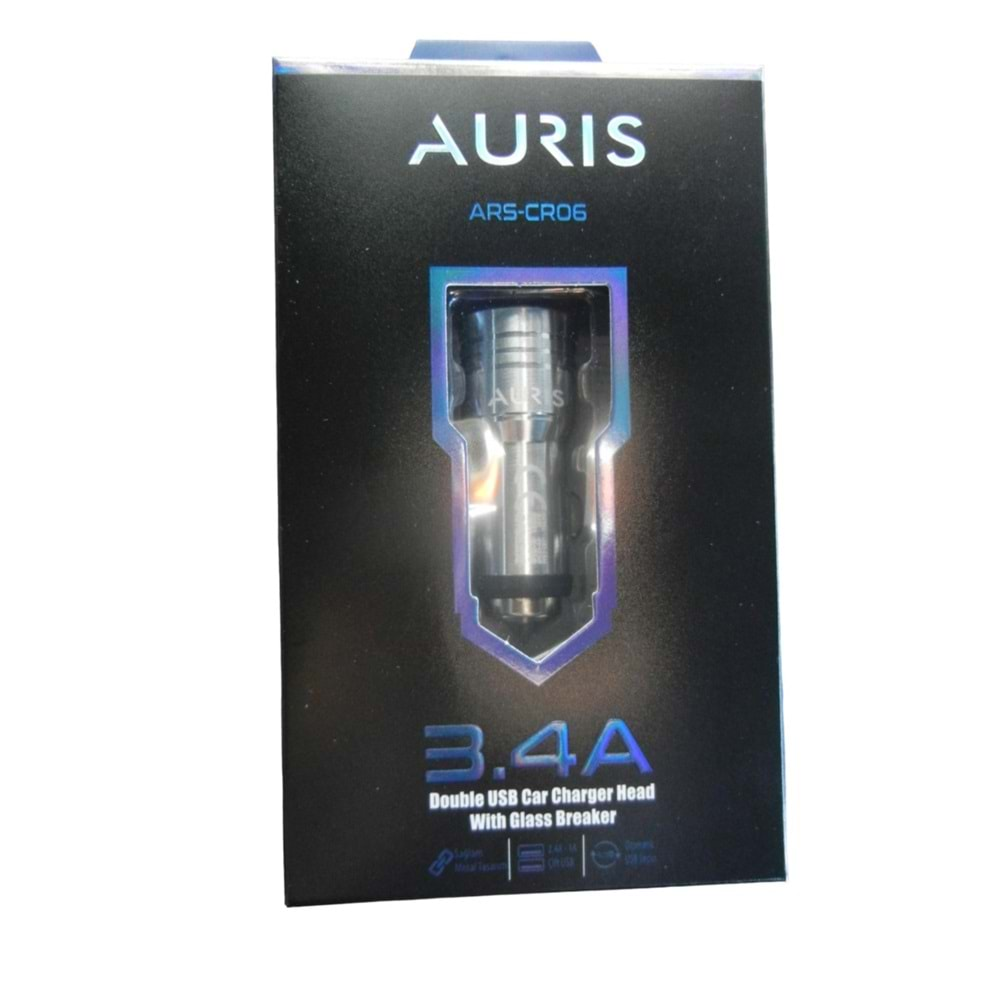 Auris Metal Oto Kafa 3.4A Araç Başlık