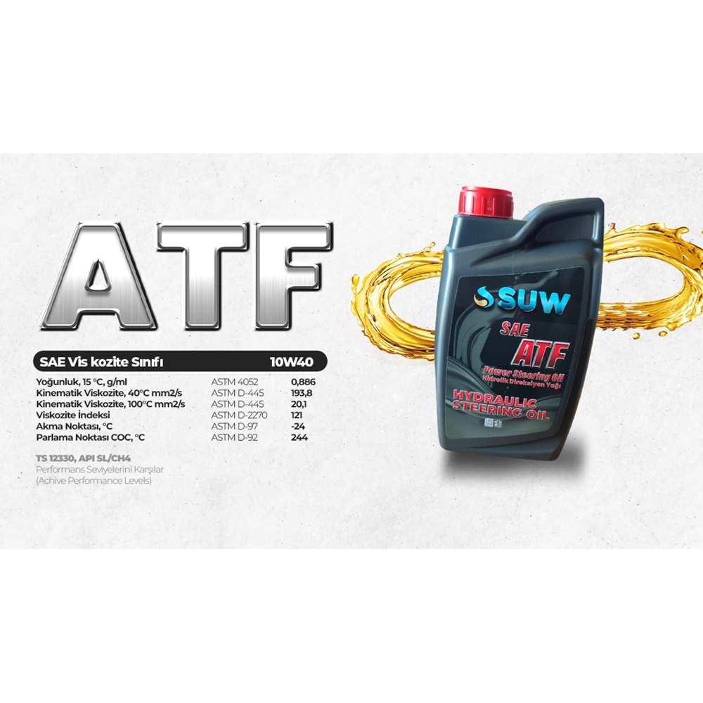 Suw Oil Direksiyon Yağı Atf 900 mL